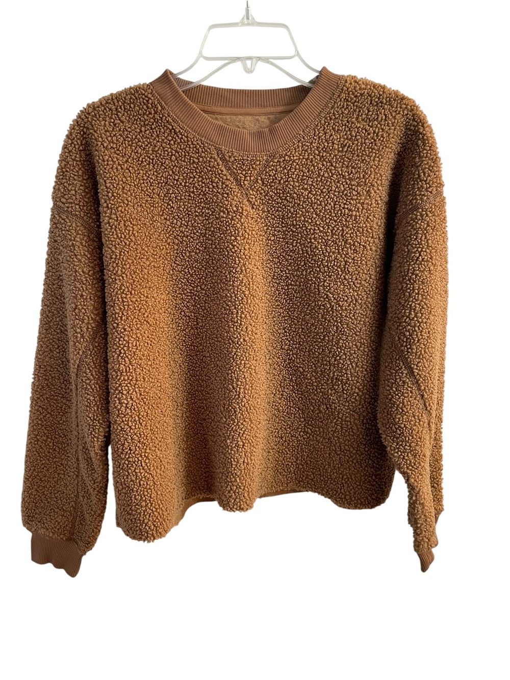 American Eagle Sherpa Teddy Fleece Pullover Sweatshirt XS Cozy Loungewear
